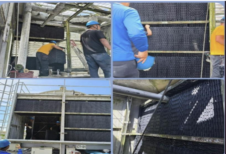 散熱材更換施工中